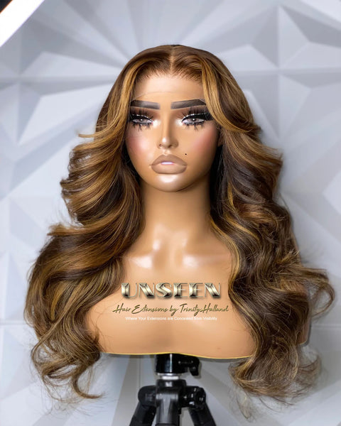 Mocha Lace Wig Trinity Illusion Hairline - Freedom Couture